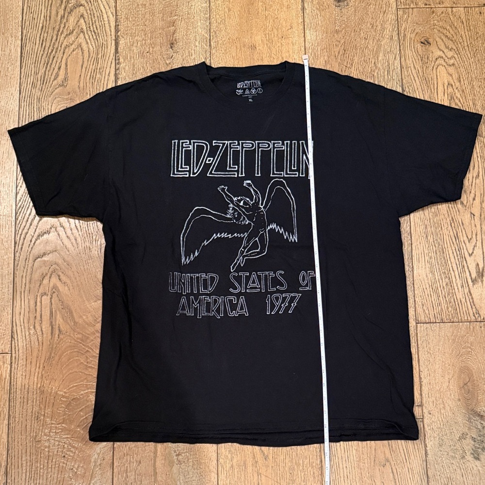 Led Zeppelin Black Graphic Short-Sleeve Tee vintage band t-shirt - Picture 3 of 4